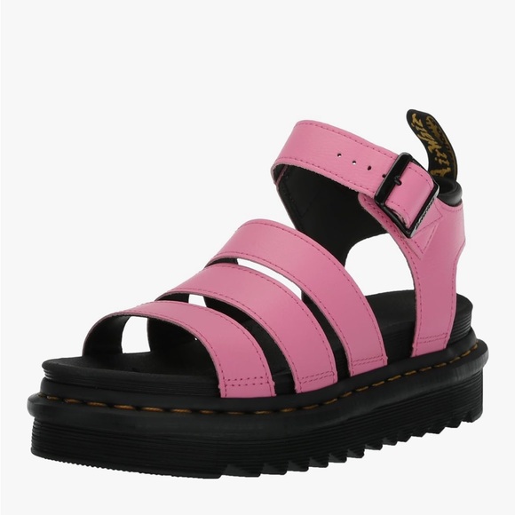 Dr. Martens Shoes - Dr. Martens Pink and Black Chunky Platform Sandals